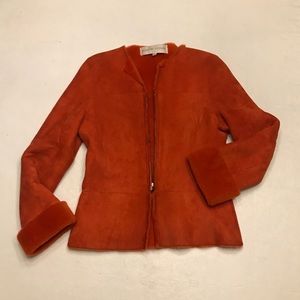 Bergdorf Goodman Vintage Shearling Suede Coat